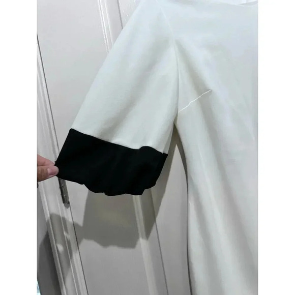 Calvin Klein White Puff-Sleeve Knee-Length Sheath Dress Size 4 - Picture 2 of 4